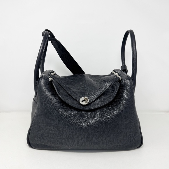 HERMES Taurillon Clemence Lindy 34 in Noir Black - Picture 1 of 9
